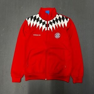 Adidas Red and Black Checkered Men's Performance Jacket